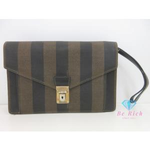 フェンディ FENDI セカンドバッグ クラッチバッグ ペカン ブラック 黒 ブラウン 茶 PVC ...