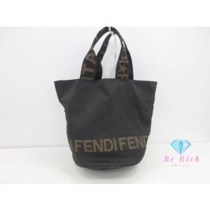 フェンディ FENDI  バケツ型 ミニ ハンドバッグ 26526 ブラック 黒 茶 ブラウン ナイ...