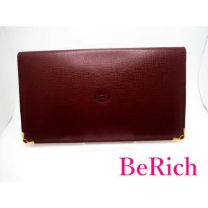 カルティエ Cartier メンズ 長財布 札入れ L3000190 マスト ライン ボルドー レザ...