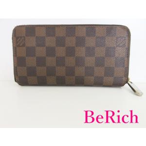 ルイ ヴィトン LOUIS VUITTON 二つ折り財布 ダミエ ジッピーウォレット N60015 エベヌ ラウンド ファスナー【中古】 bs3390