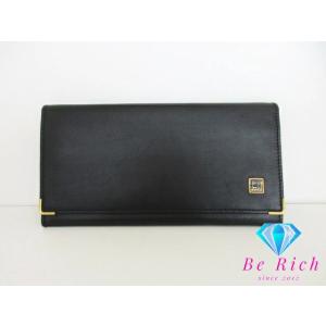 ダンヒル dunhill メンズ 二つ折り 長財布 黒 ブラック レザー ロゴ 二つ折り財布 ロング...