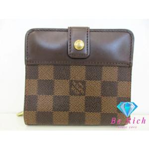 ルイ ヴィトン LOUIS VUITTON 二つ折り財布 ダミエ コンパクト ジップ N61668 ...