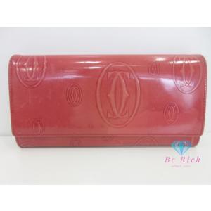 カルティエ Cartier 二つ折り財布 L3001252 ハッピーバースデー パテント レザー エ...