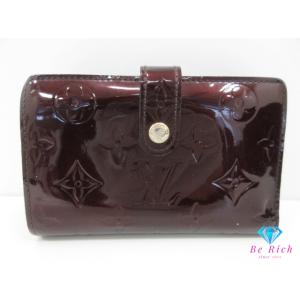 ルイ ヴィトン LOUIS VUITTON がま口 二つ折り財布 M93521 モノグラム ヴェルニ...
