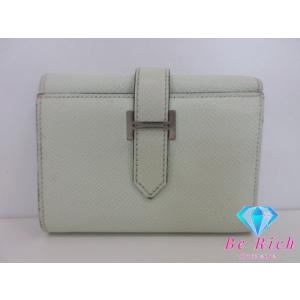 エルメス HERMES ベアン コンビネ 三つ折り財布 Y 刻印 ヴェール フィズ ライト グリーン...