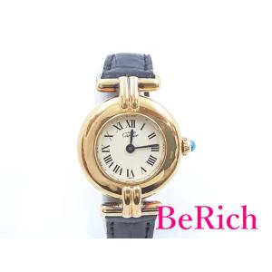OH済 カルティエ Cartier 腕時計 マストコリゼ 690002 腕時計 GP レザー ブレス...