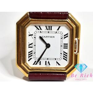 カルティエ Cartier サンチュール LM 925 GP 金張り 手巻き レディース 腕時計 白...