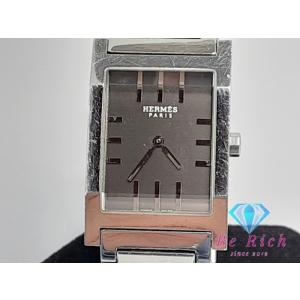 エルメス HERMES タンデム TA1.710 メンズ 腕時計 グレー シルバー SS ブレス ア...