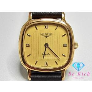 ロンジン 腕時計 K18 スクエア クオーツ ゴールド メンズ LONGINES