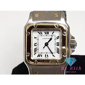 OH 外装仕上げ済み カルティエ Cartier サントスガルベ SM 自動巻き レディース 腕時計...