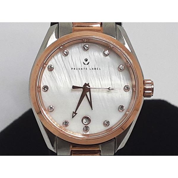 プライベート レーベル Private Label レディース 腕時計 デイト PL0139 白 ホ...