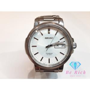 セイコー SEIKO スピリット メンズ 腕時計 デイデイト 7N43-7B80 白 ホワイト シル...