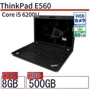 中古 ノートパソコン Lenovo レノボ ThinkPad E560 20EWA04MJP Core i5 メモリ：8GB 6ヶ月保証