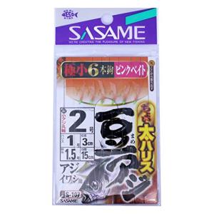 ささめ針(SASAME) ちょい太豆アジ ピンクベイト S-107 針2号 ハリス1号