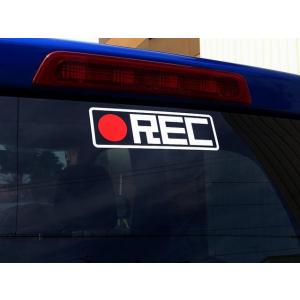 ドライブレコーダーステッカー「REC」…ドラレコ録画中を後続車へ知らせます 4.5cm×15cm 2...