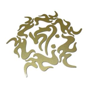 梵字ステッカー火焔光背守護梵字 A キリーク 阿弥陀如来（戌亥）/千手観音菩薩（子）金