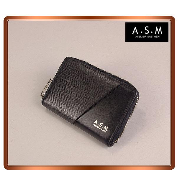 [A.S.M]　アトリエサブメン　小銭入れ/ディアゴナル/ブラック　　156602