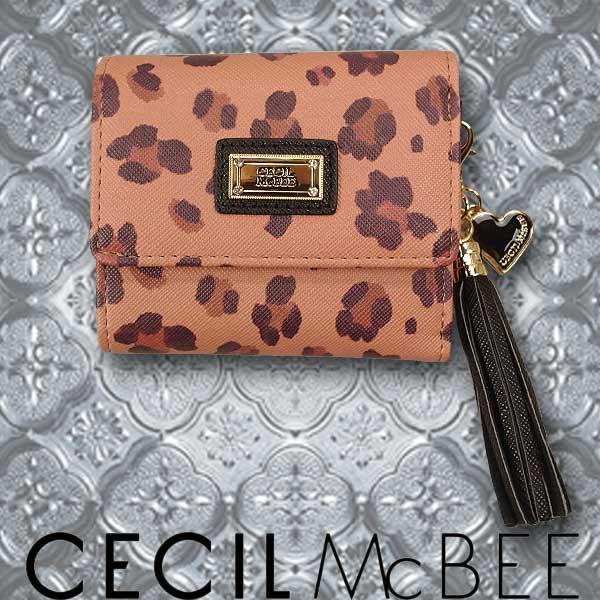 [CECIL Mc BEE]　セシルマクビー　三つ折り財布　ブラウン　　66055