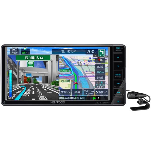 【新品】ケンウッド KENWOOD 彩速ナビ MDV-D408BTW カーナビ　※延長保証加入不可