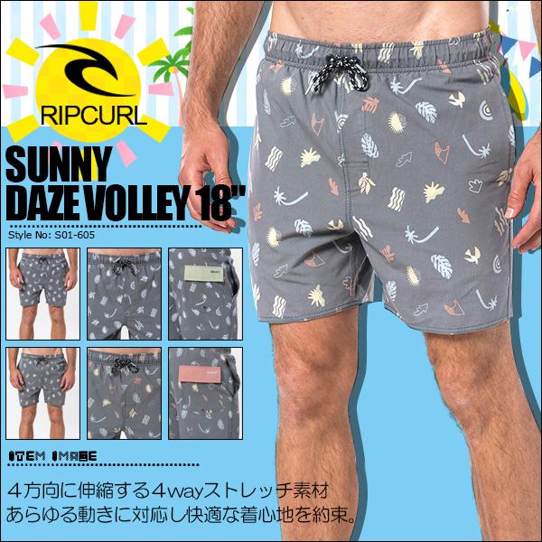 リップカール メンズ ボートショーツ 人気ブランド SUNNY DAZE VOLLEY 18" 新作...