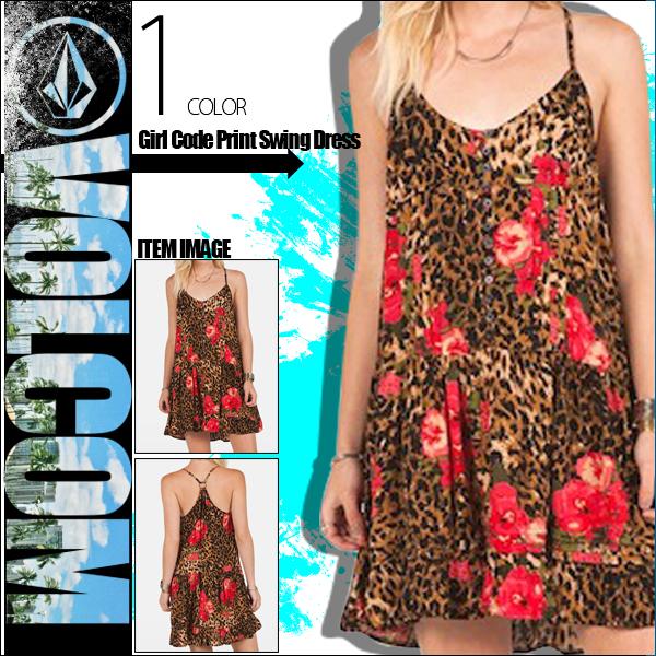 ボルコム 人気ブランド ワンピース レディース ドレス GIRL CODE DRESS レオパード ...