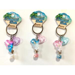 キーホルダー　貝殻入りドルフィン　星の砂瓶　イルカ　キラキラレジン　