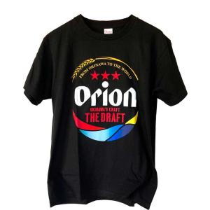 オリオンビールTシャツ　 orion  正規品　 ドラフト缶フロント 新ロゴ　黒