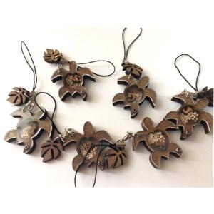 ホヌモンステライニシャル入りストラップ 星の砂...の詳細画像2