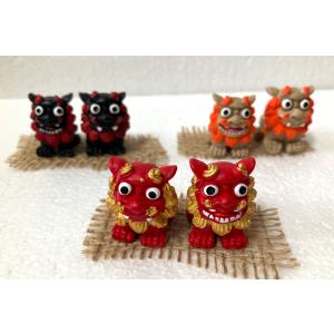 シーサー置物 若獅子 開運シーサー : okinawa マリンブルー - 通販