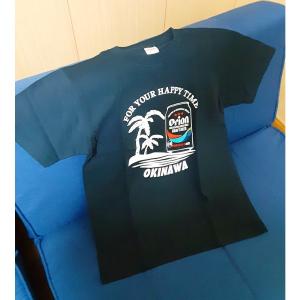 オリオンヤシの木Tシャツ ネイビー orionシャツ オリオンビール ドラフト S M L XL サイズ 綿100% 沖縄お土産