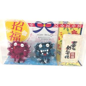 木彫り シーサー置物 セット Z様 ご予約品＊ ホーヤーシーサー（黒泥土） その他置物 まりも工房