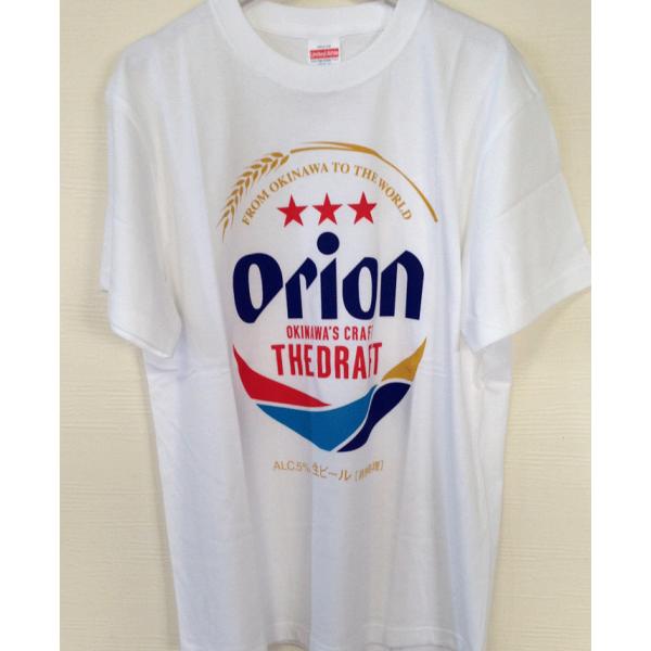 オリオンビール　Tシャツ ドラフト 新ロゴ orion  　白 綿100%