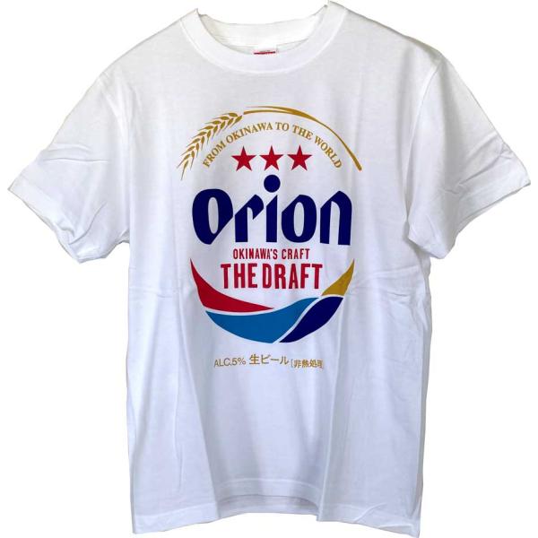 オリオンビール　Tシャツ ドラフト 新ロゴ orion  　白 綿100%