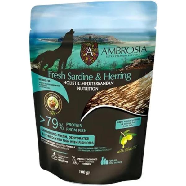 アンブロシア HMNサーディン＆ヘリング 100g ×4個セット