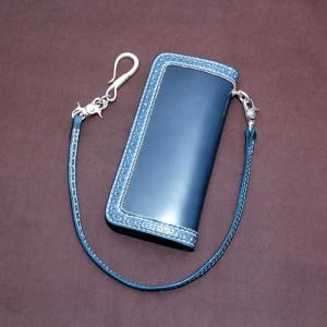 TMT レザー 財布 メンズ レディース 長財布 牛革 本革 INDIGO LEATHER
