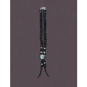 ビーズネックレスコンチョ ブラック 45cm