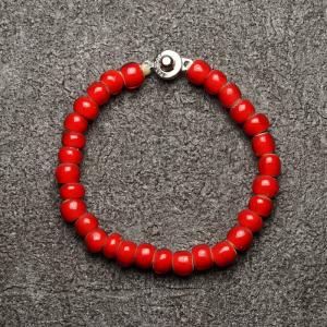 アンティークビーズ ブレスレット パープルブルー ヴィンテージビーズ