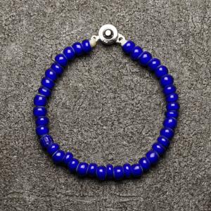 アンティークビーズ ブレスレット 金赤 ヴィンテージビーズ 民族ビーズ