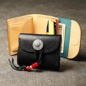 コードバン キーホルダー きなり・バーガンディ・黒 ベルトループ