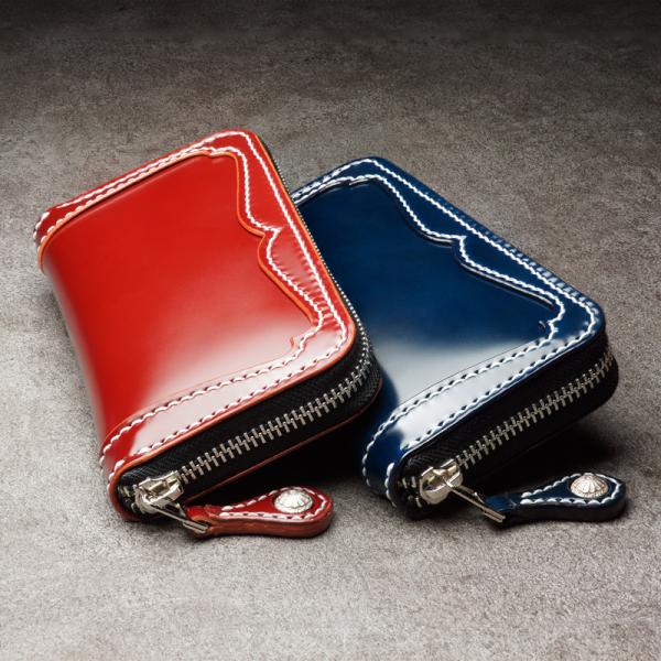 ラウンドジップウォレット コードバン ダブルカット Aタイプ　ラウンドファスナー ジッピーウォレット...