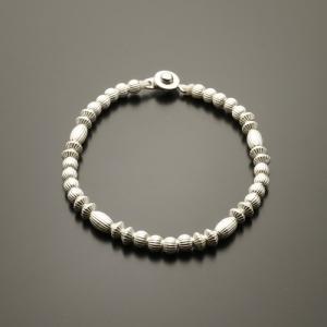 925シルバー ハンドメイド ブレスレット シルバービーズブレスレット 中玉 Silver925 シルバー925 ハンドメイド