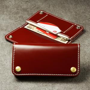 ロングトラッカーズウォレット コードバン バーガンディ バイカーズ