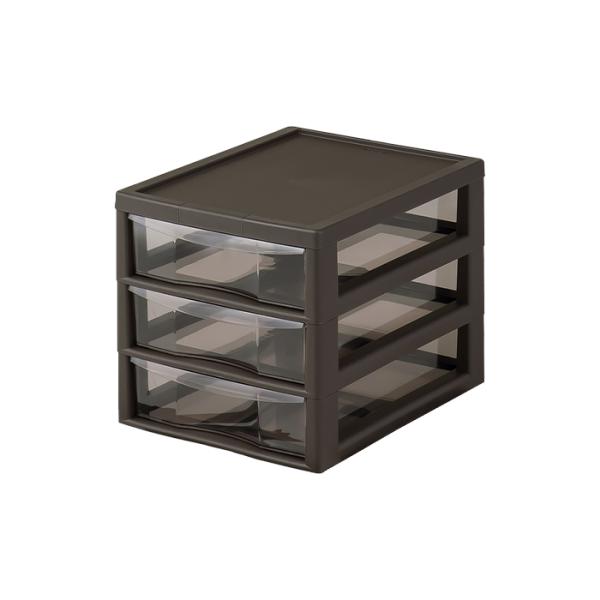 レターケース B4 深型 3段 日本製 書類収納 小物収納 オフィス 事務 プラスチック製 引き出し...