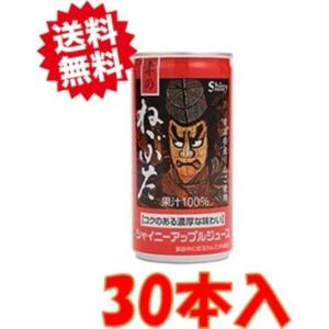 青森県りんごジュース シャイニー アップルジュース 赤のねぶた 190g缶×30本入の商品画像