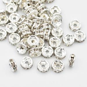 ロンデル スペーサー 銀 平型 45個 5mm アクセサリー...