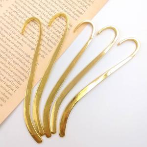 アクセサリーパーツ しおりパーツシンプル 金 5個 130m...