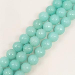 ビーズクラブ 宝石風ビーズ ブルー 10mm 15個 水色 ガラスビーズ 多面