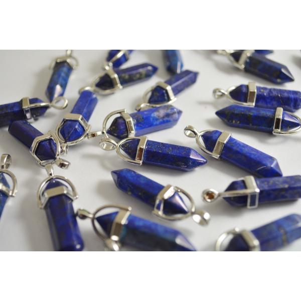 天然石 ペンダントトップ 1個 ラピスラズリ 銀 金具付 33mm  パワーストーン ピアス イヤリ...