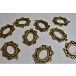 レジン枠 楕円 ハート4 デザイン 金古美 空...の詳細画像1