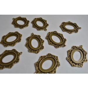 レジン枠 楕円 ハート4 デザイン 金古美 空...の詳細画像2